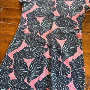 Lilly Pulitzer Palm Print Dress - Coral & Teal large